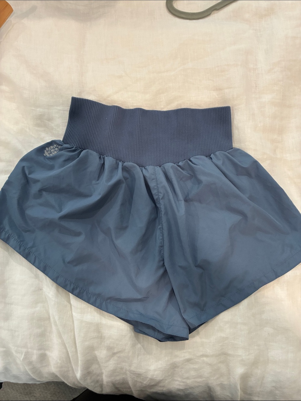 FP—Women’s High-Waist Athletic Shorts in Slate Blue